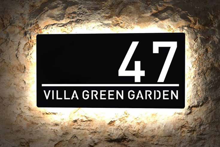 Placas de edificio en 3d